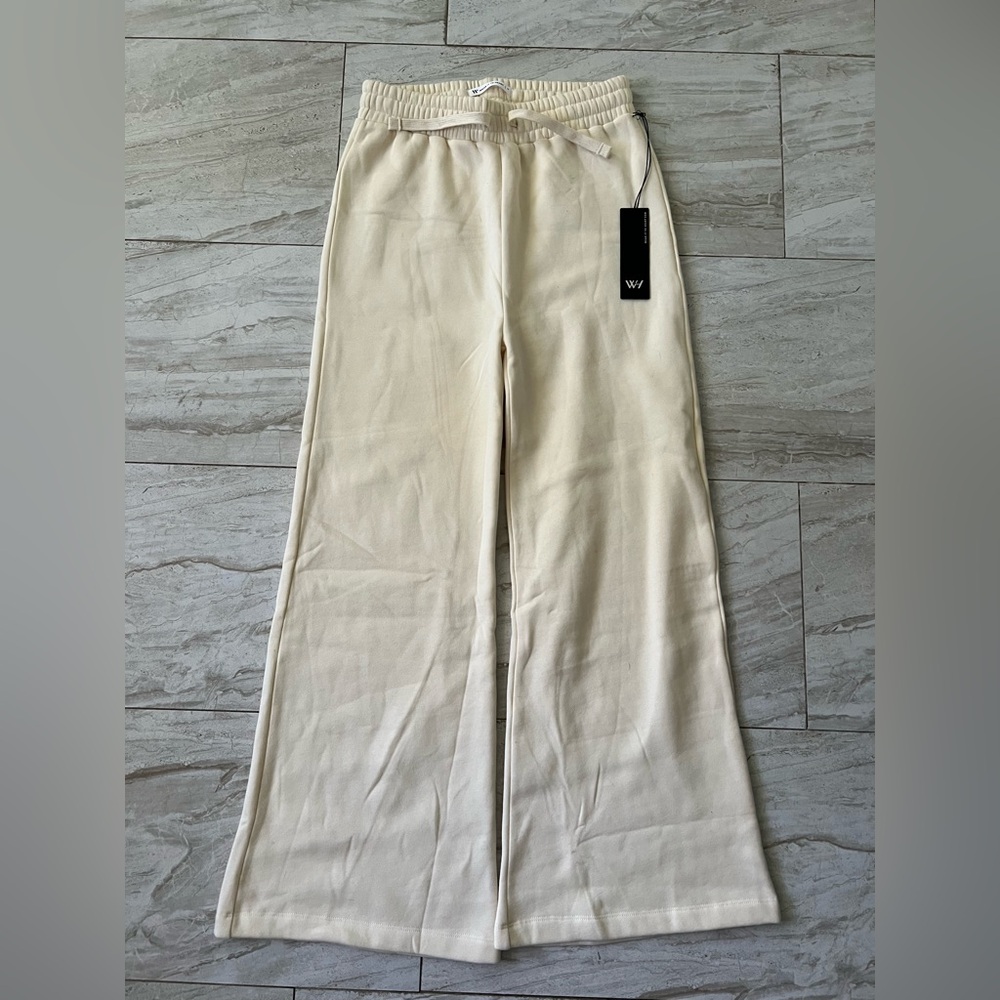 Wear It To Heart - Cream Wide-Leg Sweatpants